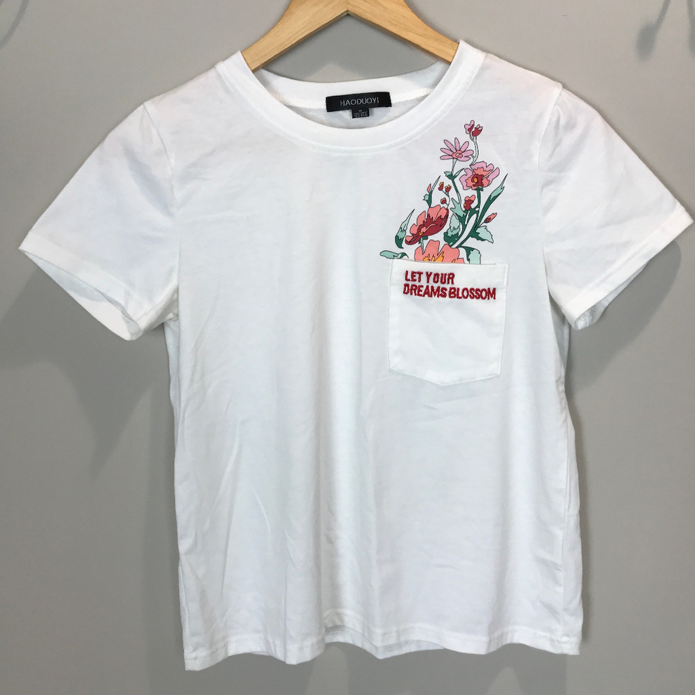 HAODUOYI ๐ด Sz M Crew neck T Shirt